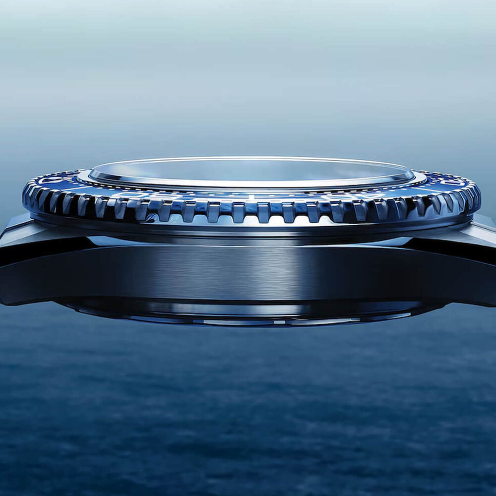 OMEGA Seamaster Planet Ocean 600M 42mm Black Dial Blue Bezel Rubber Strap Watch image number 4