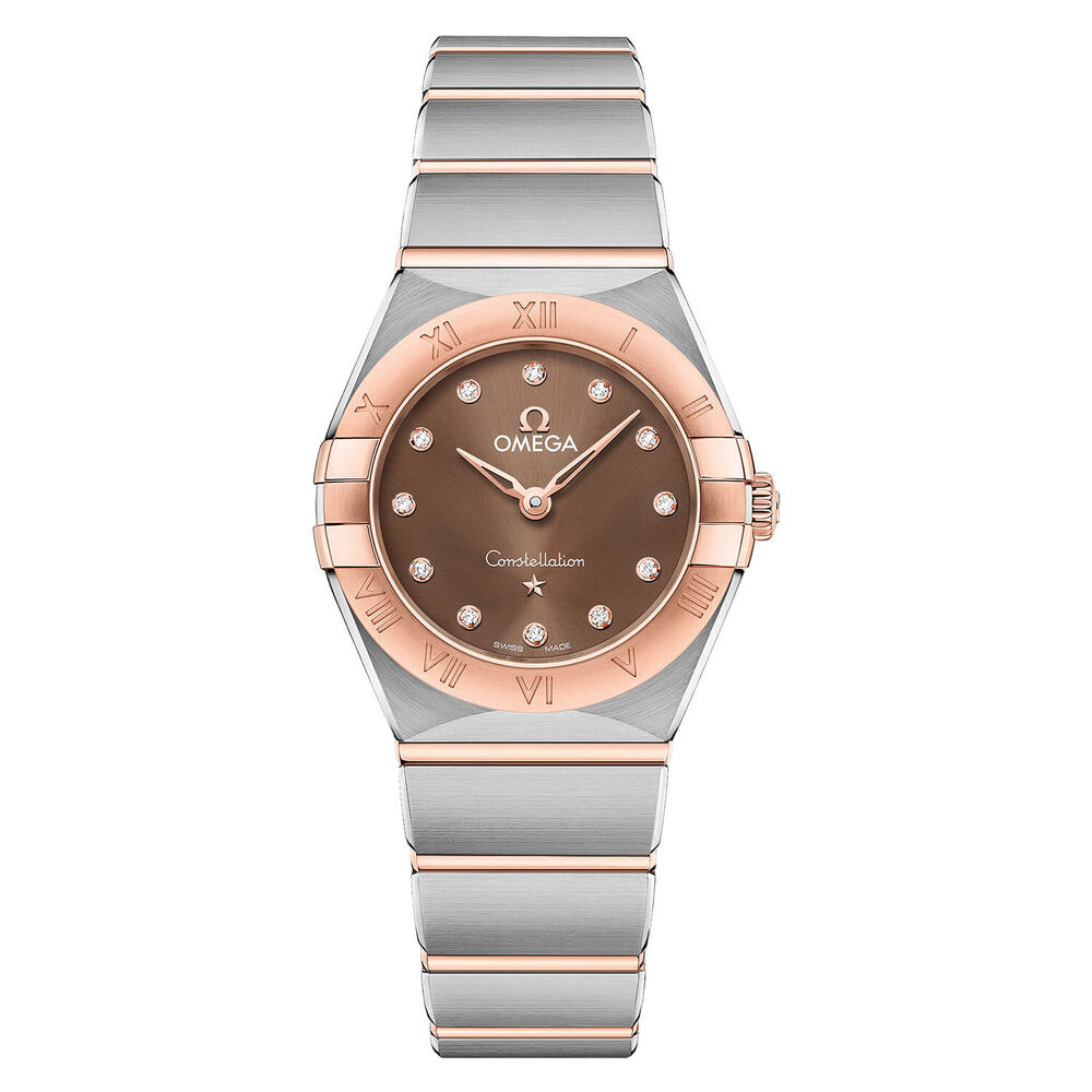 Omega Constellation Rose Gold Diamond Dial 25mm Ladies' Watch