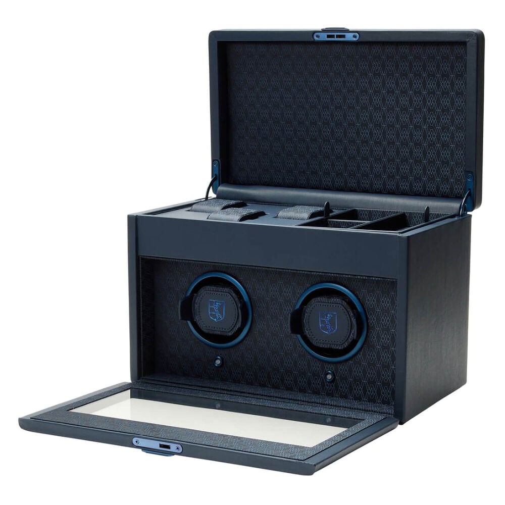 WOLF Earth Double Watch Winder Midnight Blue