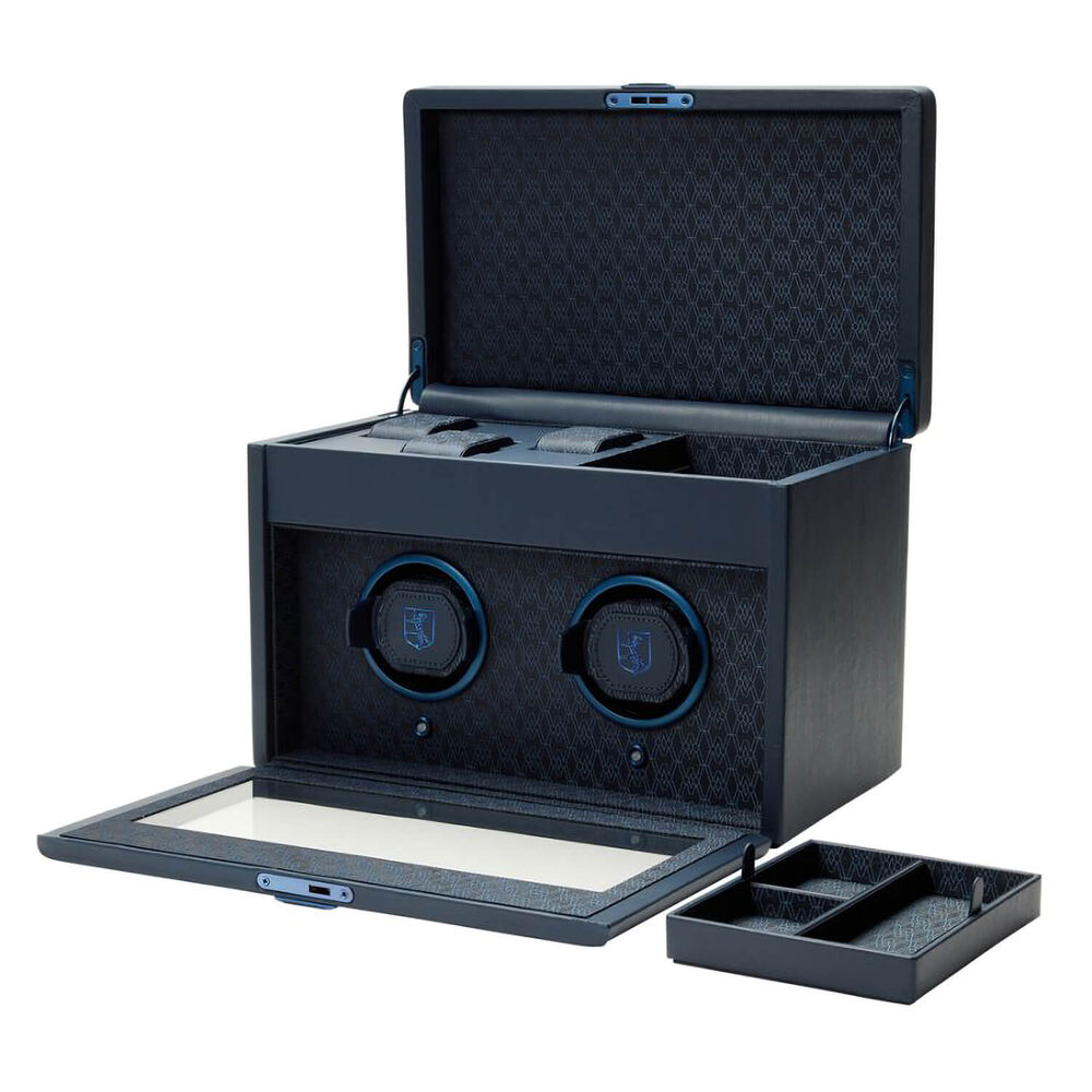 WOLF Earth Double Watch Winder Midnight Blue