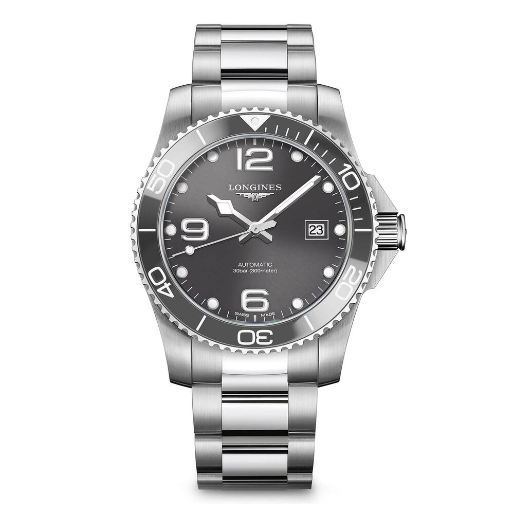 Longines Diving HydroConquest Grey Dial Steel Bracelet Men's Watch