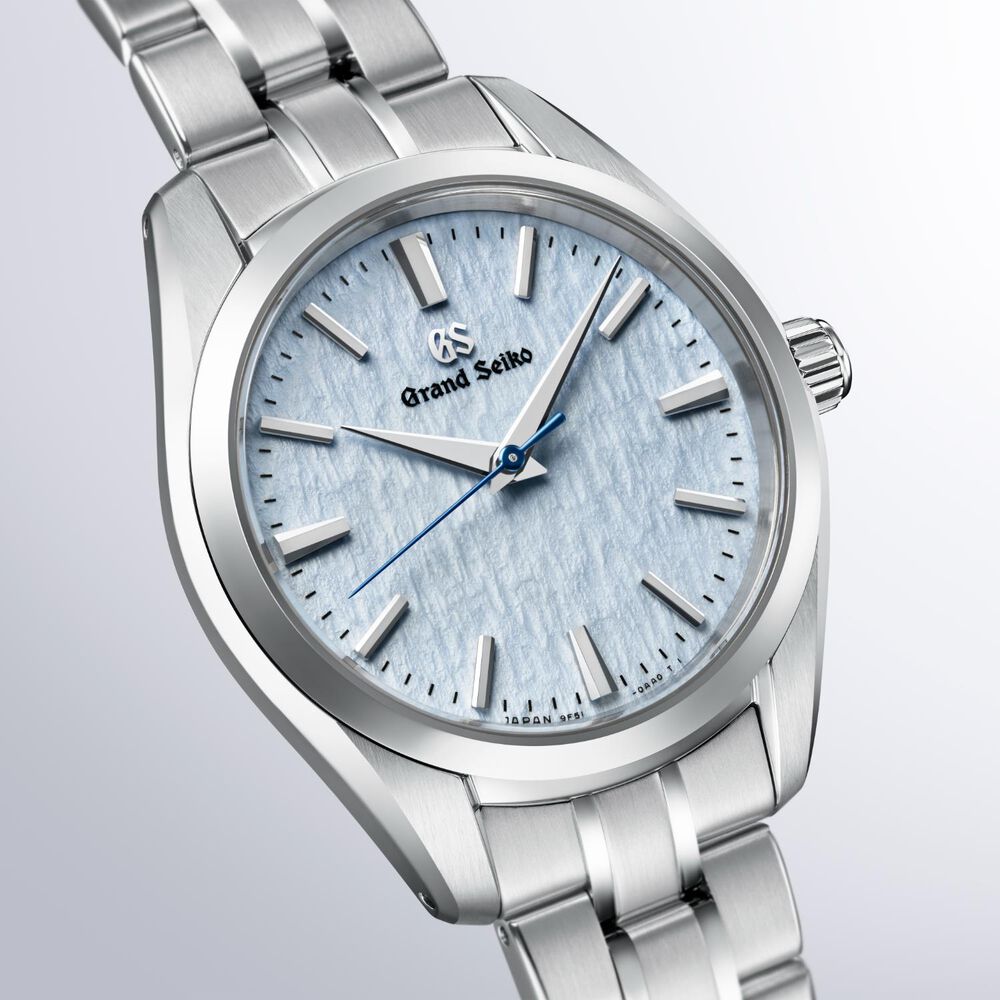 Grand Seiko Heritage "Skyflake" 33mm Blue Dial Stainless Steel Bracelet Watch