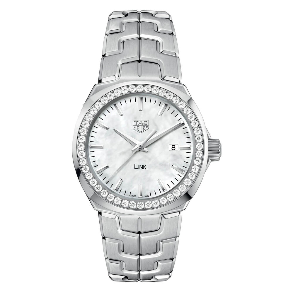 TAG Heuer Link Ladies' Diamond Bezel Mother of Pearl Bracelet Watch
