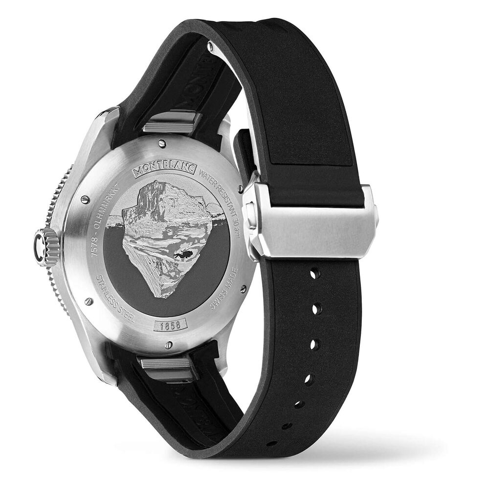 Montblanc 1858 Iced Sea 41mm Black Dial & Rubber Strap Watch image number 2