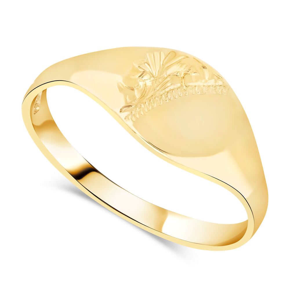 Girl's 9ct gold baby signet ring