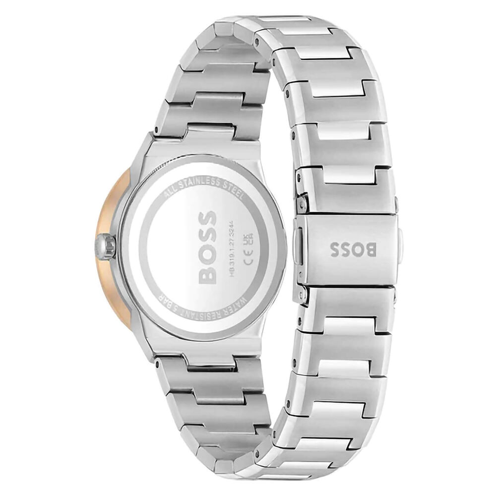 BOSS Breath 34mm Silver Dial Rose Gold PVD Steel Bracelet Watch image number 2