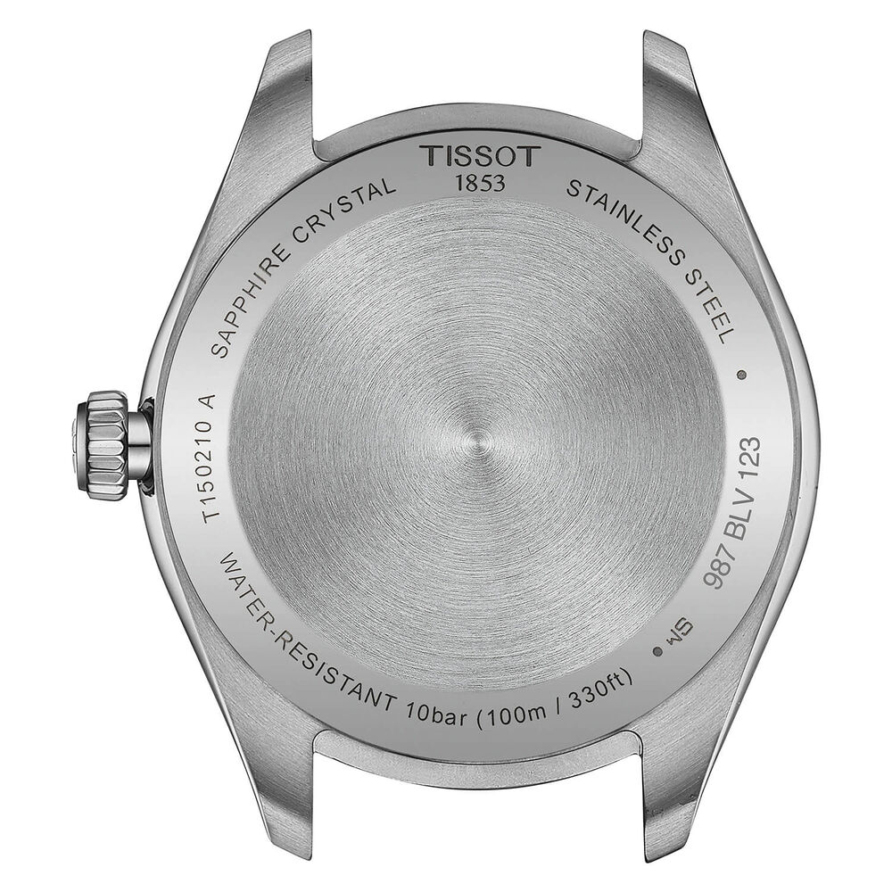 Tissot PR100 34mm Silver Dial Yellow Gold PVD Steel Case Bracelet image number 1