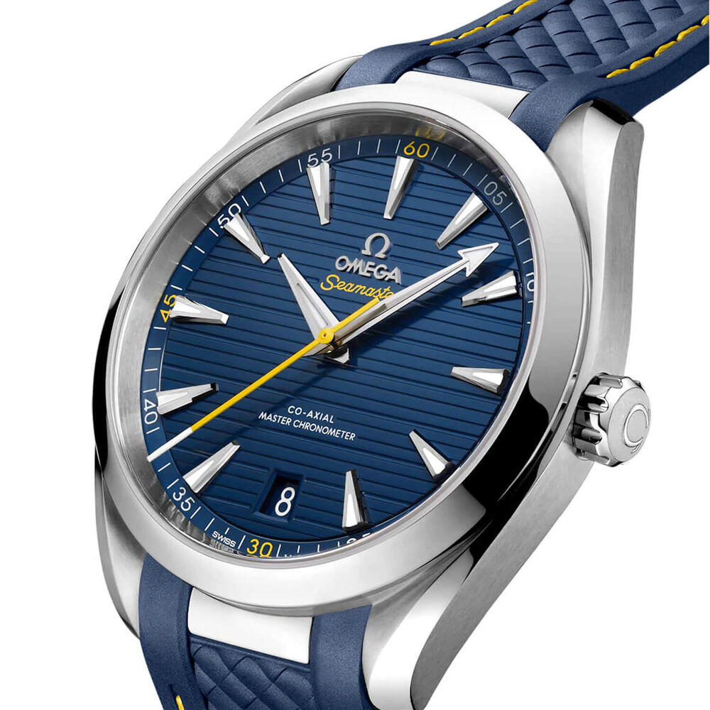 OMEGA Seamaster Aqua Terra 150M 41mm Blue Dial Rubber Strap Watch image number 1