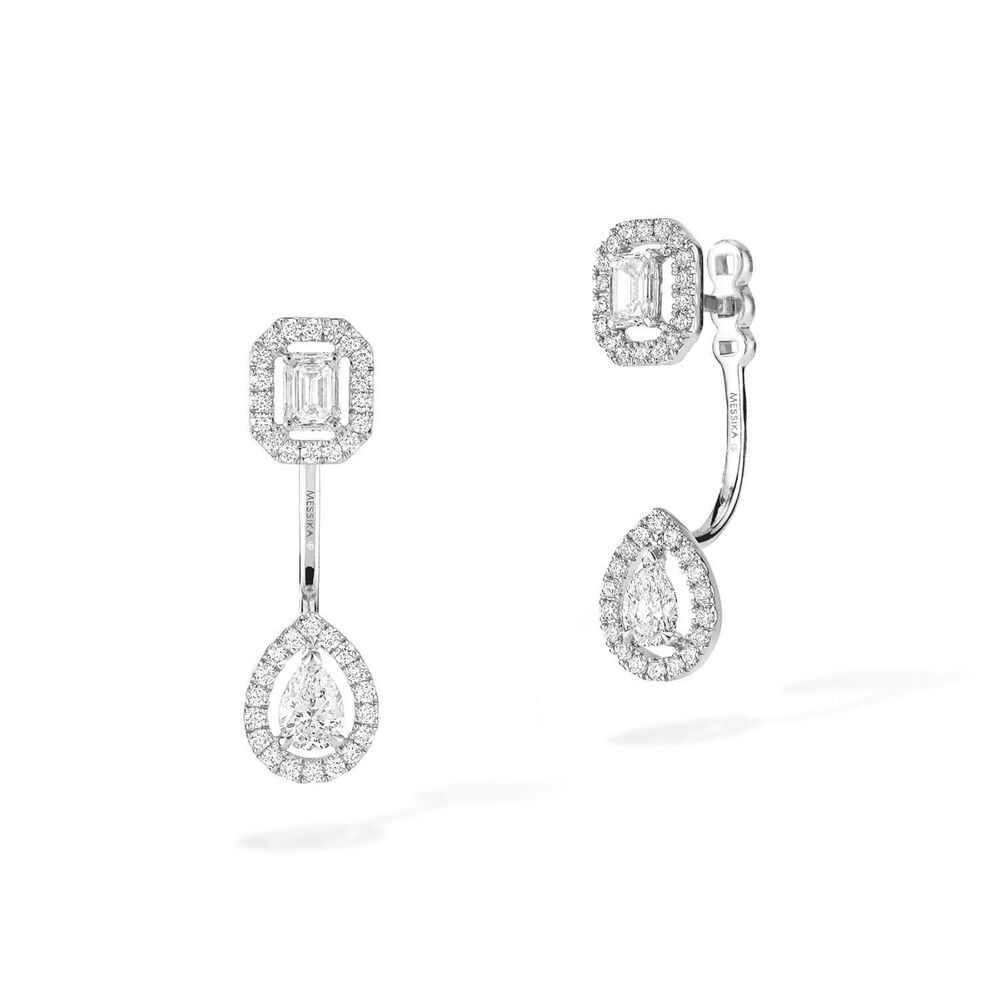 Messika My Twin Toi & Moi 18ct White Gold 0.86ct Diamond Drop Earrings image number 0