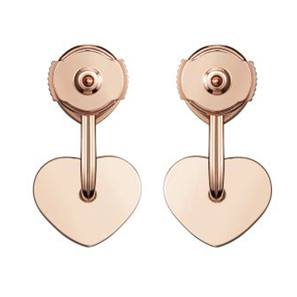 Chopard 18ct Rose Gold Happy Hearts Diamond Earrings image number 2