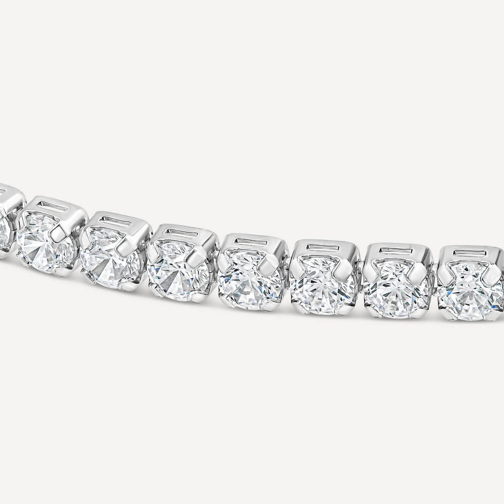 Sterling Silver Cubic Zirconia Tennis Bracelet image number 2