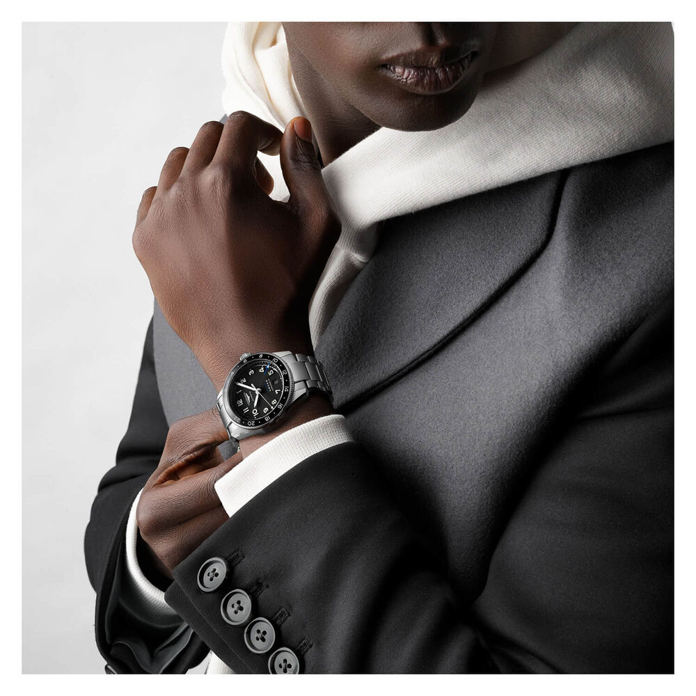 Longines Spirit Zulu 42mm Automatic Black Dial Black Bezel Steel Case Bracelet Watch image number 2