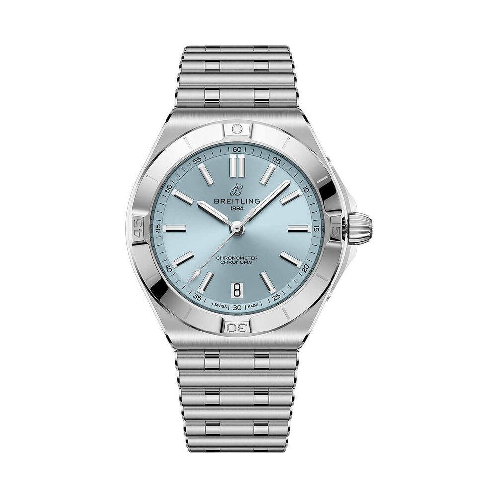 Breitling Chronomat B31 Automatic 40mm Ice Blue Dial Steel Rouleaux Bracelet Watch