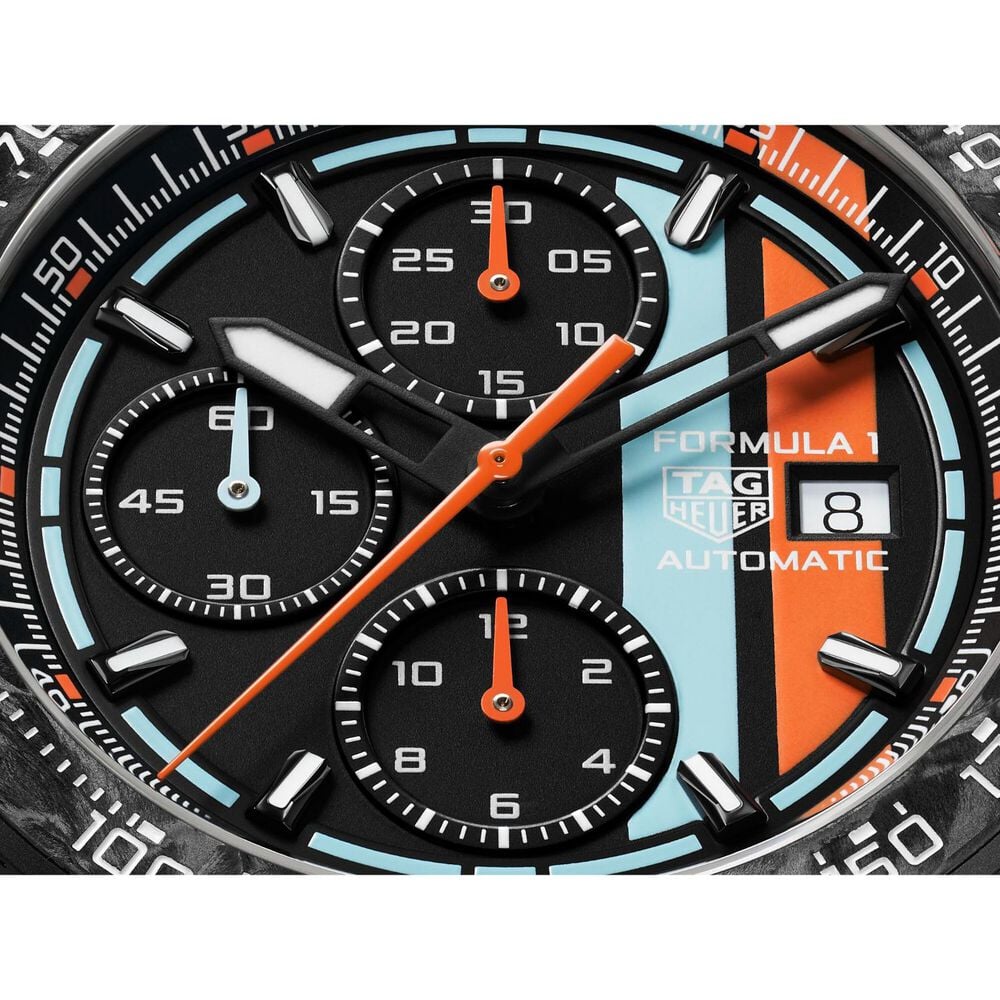 TAG Heuer Formula 1 Chronograph x Gulf 44mm Titanium Case & Bracelet Watch