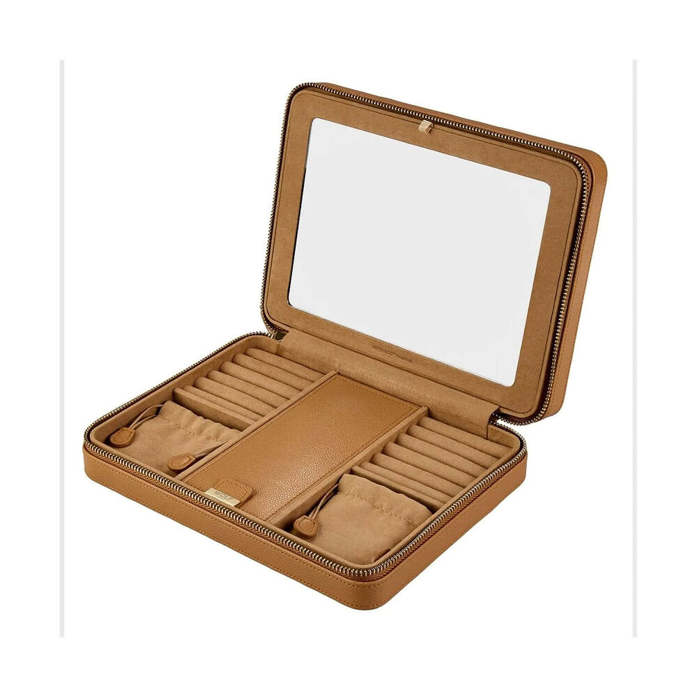 WOLF Lauren Caramel Large Zip Travel Case