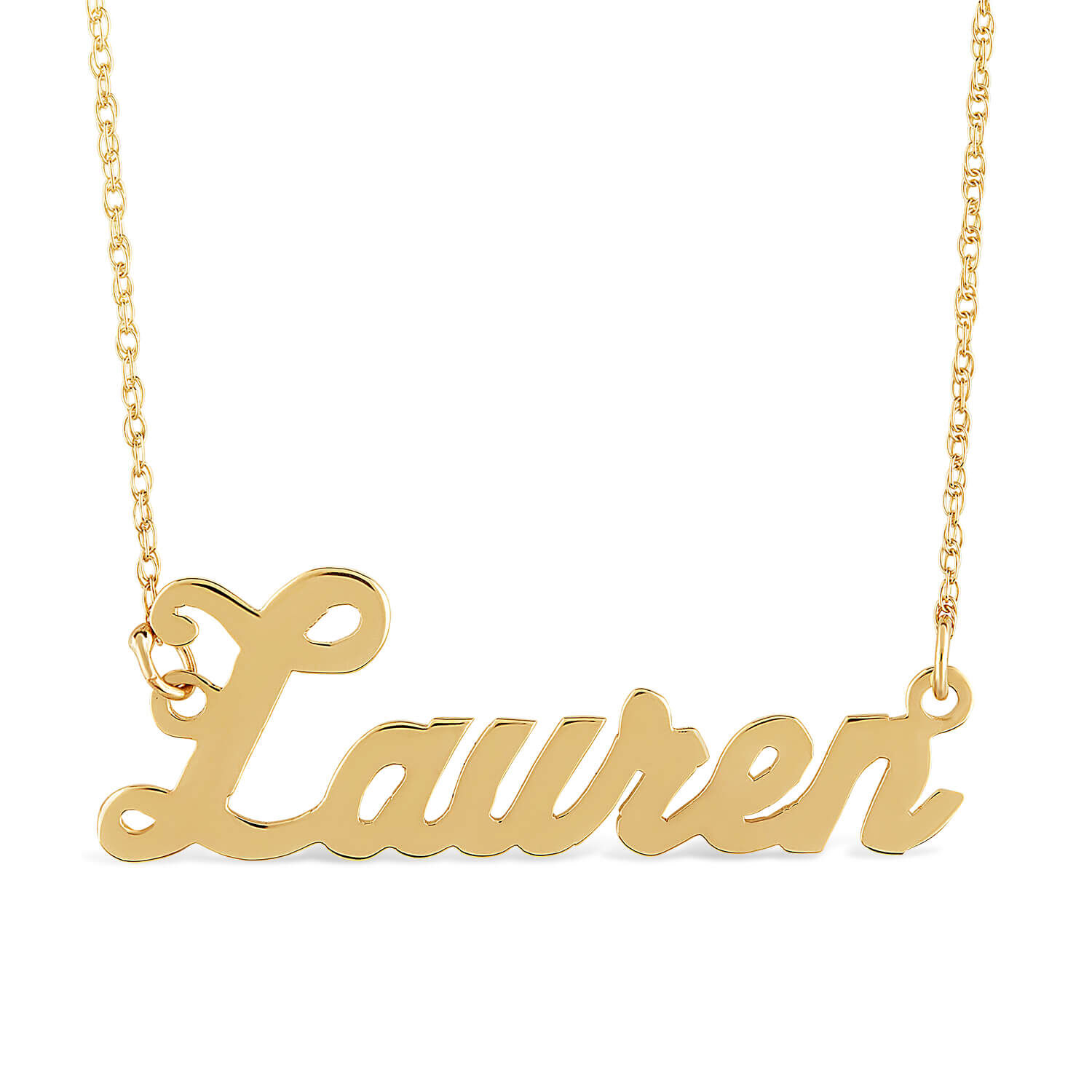 9ct Yellow Gold Personalised Name Necklace 7 10 Letters