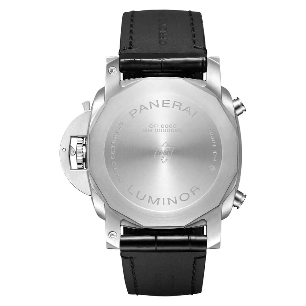 Panerai Luminor 44mm Chrono Black Dial Strap Watch