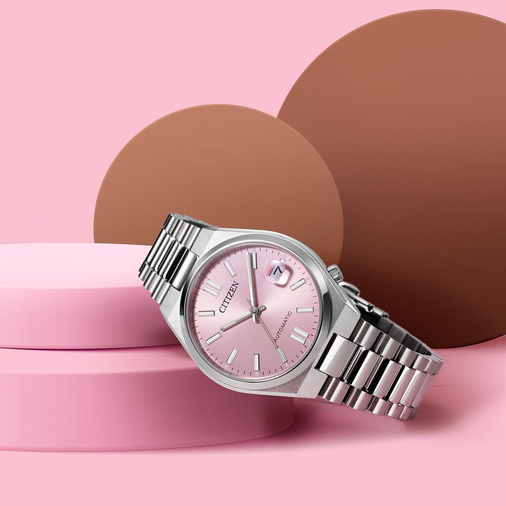 Citizen Tsuyosa 37mm Pink Dial Steel Case Bracelet Watch image number 6