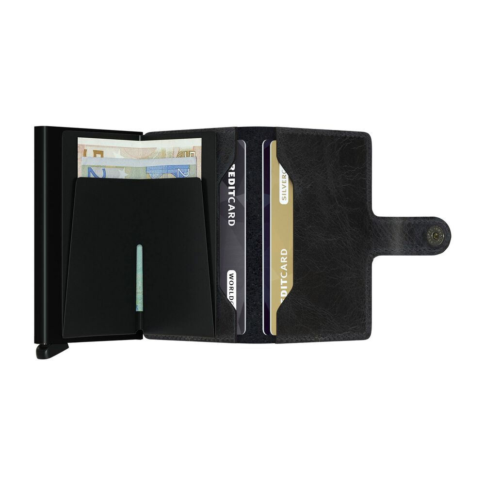 Secrid Vintage Black Leather Miniwallet image number 2