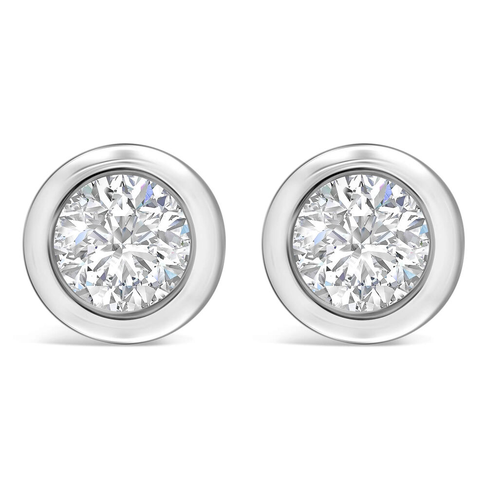 Sterling Silver and Cubic Zirconia Earrings image number 0