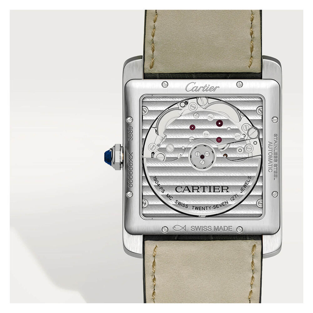 Cartier Tank MC 34.30mm White Dial Black Leather Strap Watch image number 2