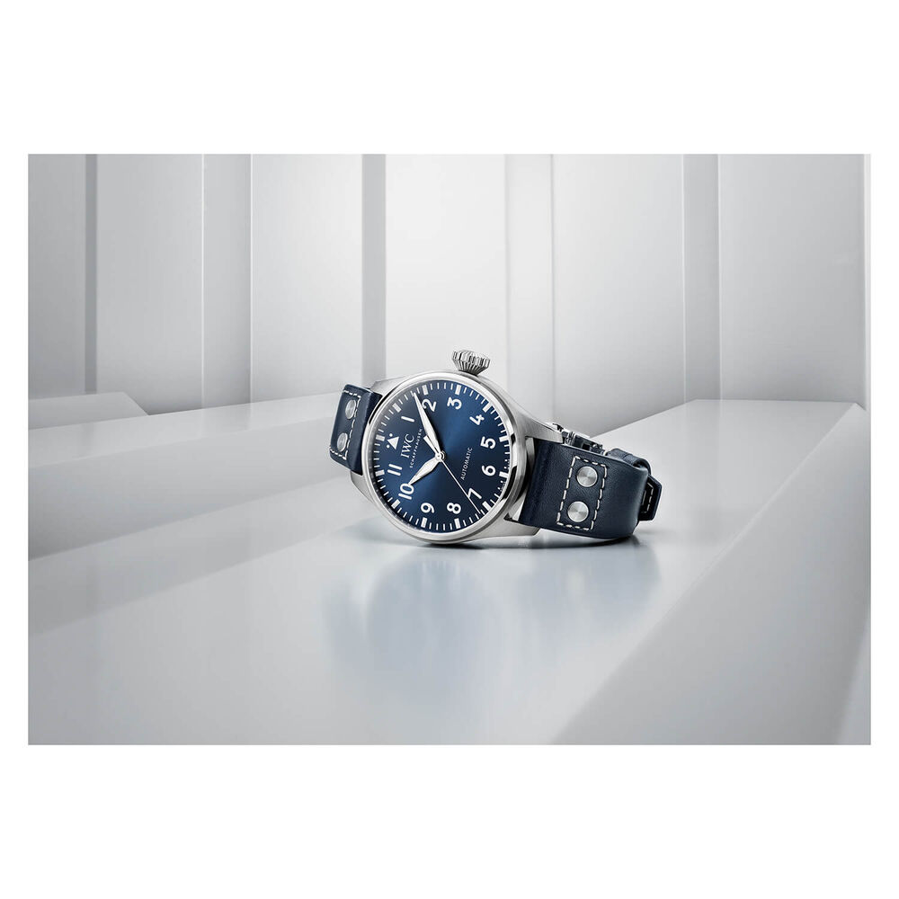 IWC Schaffhausen Big Pilot's Watch 43 Blue Dial Strap Watch image number 2