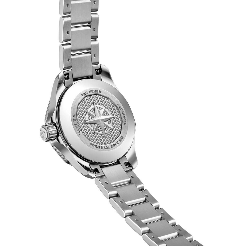 TAG Heuer Aquaracer Professional 200 Date 30mm Black Dial Diamond Dots Steel Bracelet Watch image number 5