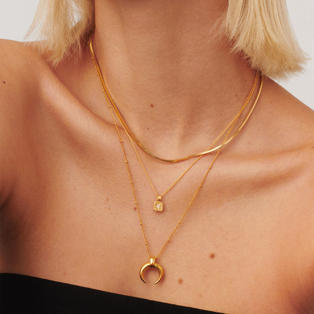 Missoma 18ct Gold Vermeil Sterling Silver Mini Star Ridge Pendant Necklace