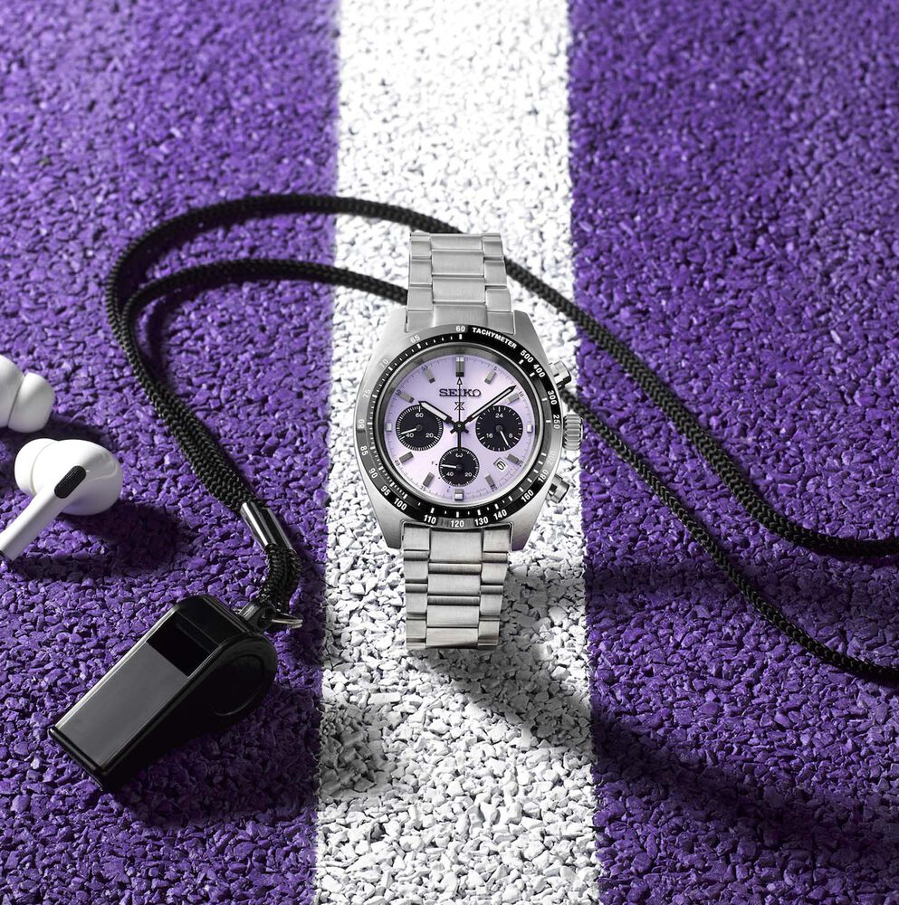 Seiko Prospex Speedtimer 2025 Tokyo World Athletics Championships Edition Edo Purple Watch image number 7