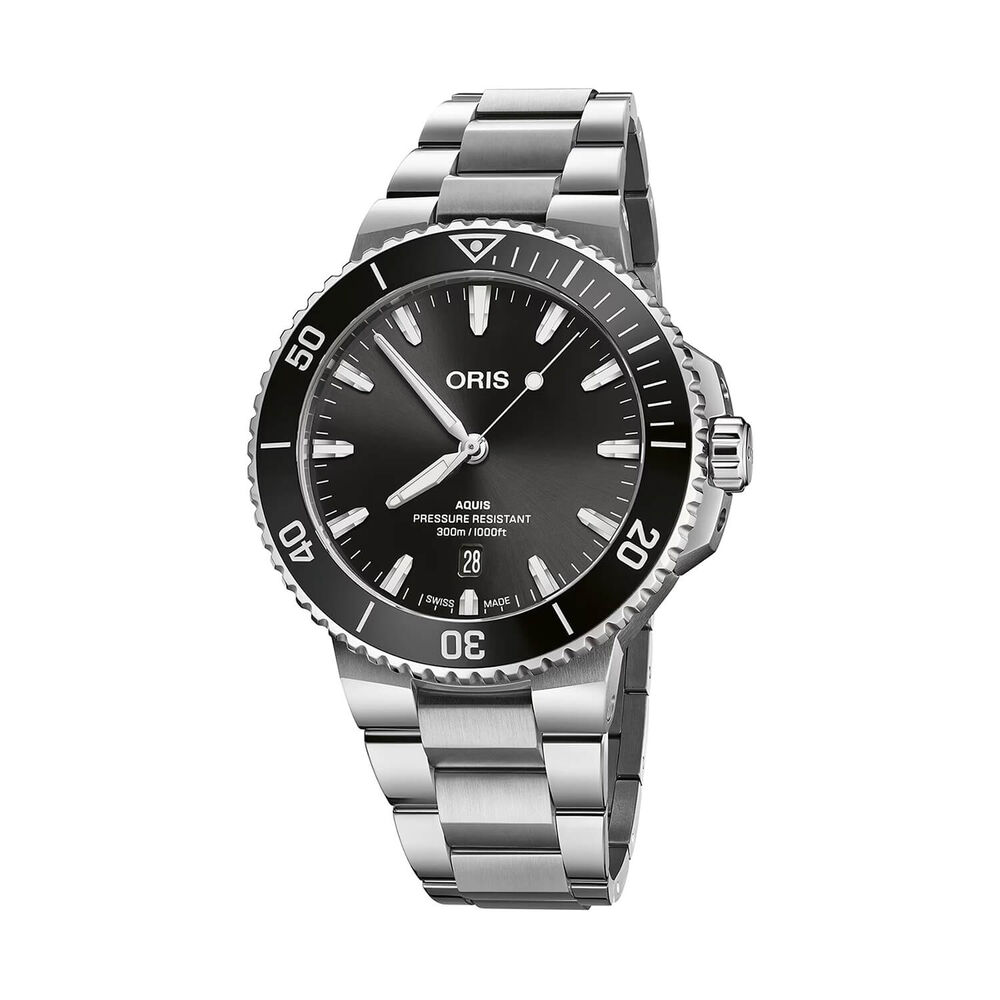 Oris Aquis Date 43.5mm Black Dial Stainless Steel Bracelet Watch image number 0