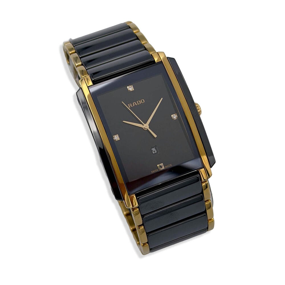 Pre-Owned Rado Integral Diamonds 31mm Black Dial Ceramic Bracelet Watch