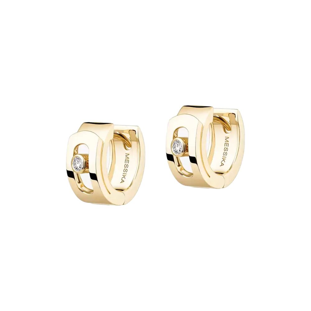 Messika Move Noa 18ct Yellow Gold 0.05ct Diamond Hoop Earrings