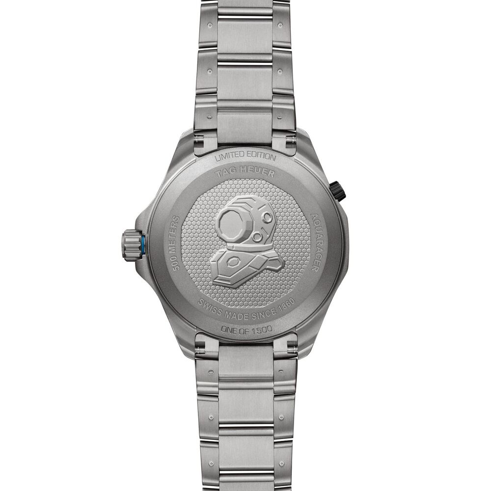 TAG Heuer Aquaracer Professional 500 Date 42mm Blue Details Titanium Bracelet Watch