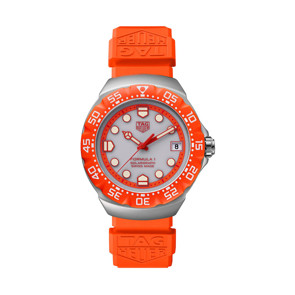 TAG Heuer Formula 1 Solargraph Zandvoort Limited Edition Orange Bezel & Rubber Strap Watch