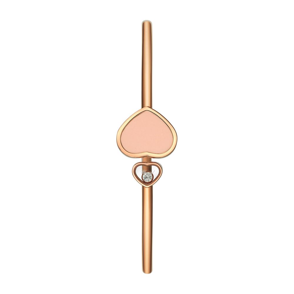 Chopard 18ct Rose Gold Pink Happy Heart Diamond Bangle