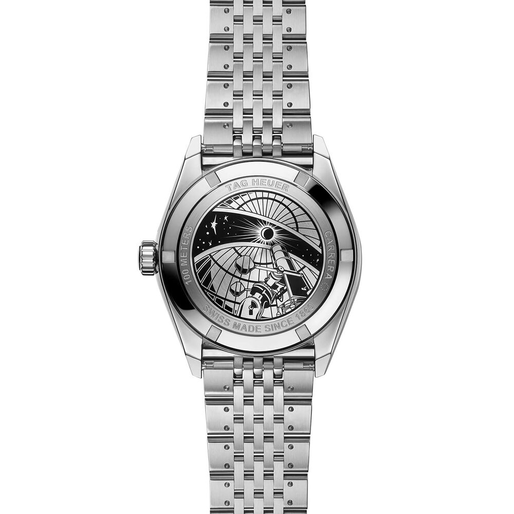 TAG Heuer Carrera Astronomer 39mm Silver Dial Steel Bracelet Watch image number 4