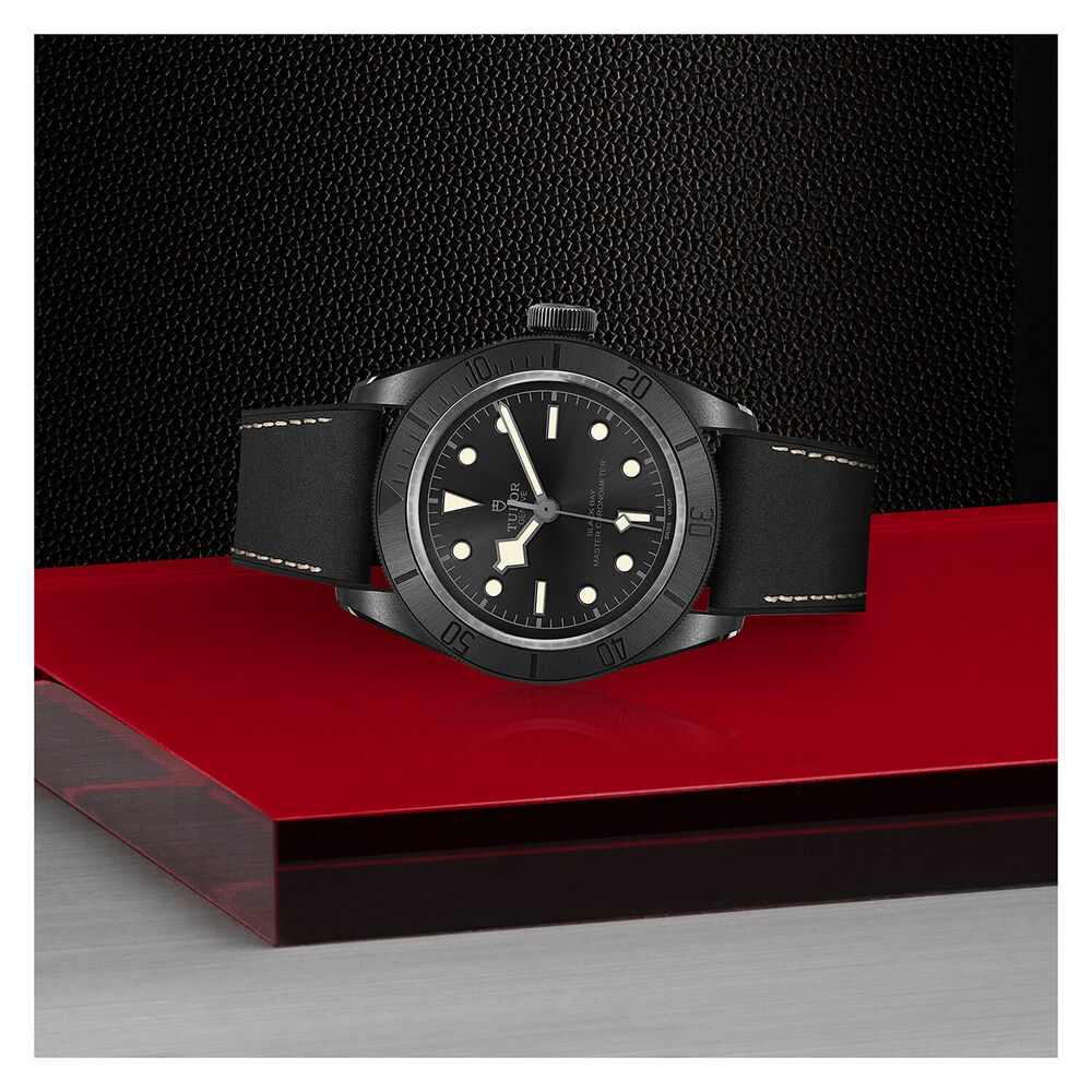 TUDOR Bay Ceramic 41mm Dial PVD & Ceramic Case Leather & Rubber Strap Watch image number 5