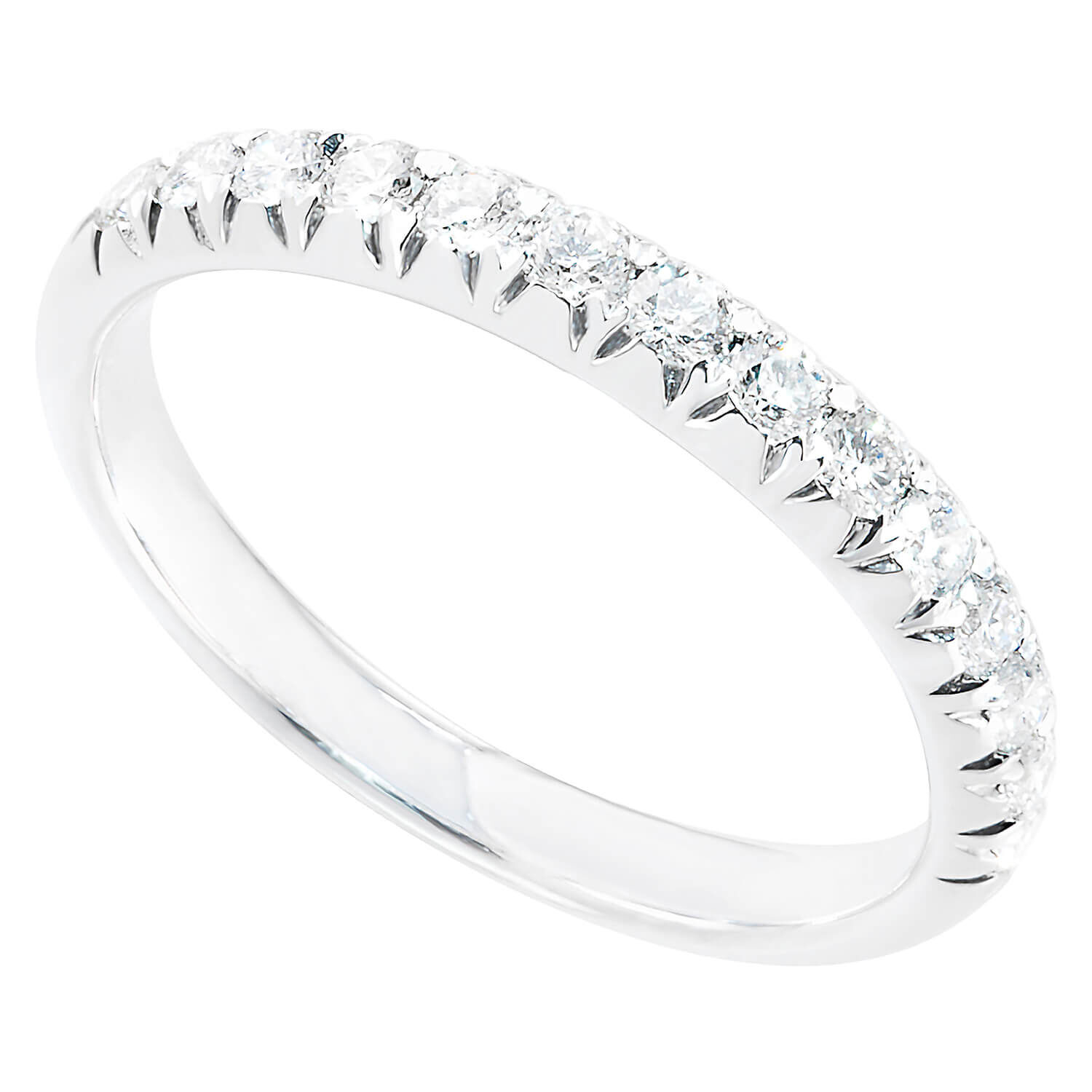 Platinum 0.30 Carat Diamond Half Eternity Ring