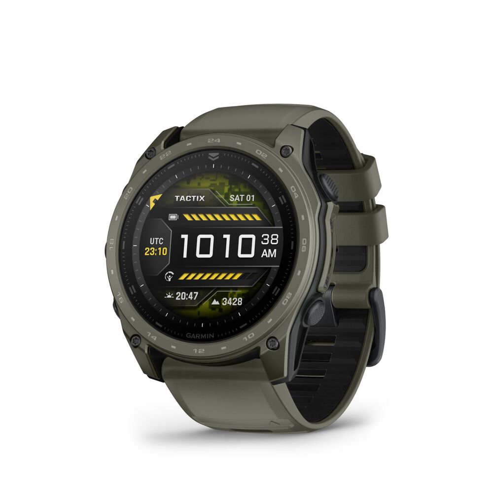 Garmin tactix 8 AMOLED Cerakote 51mm Olive Green Silicone Strap Watch