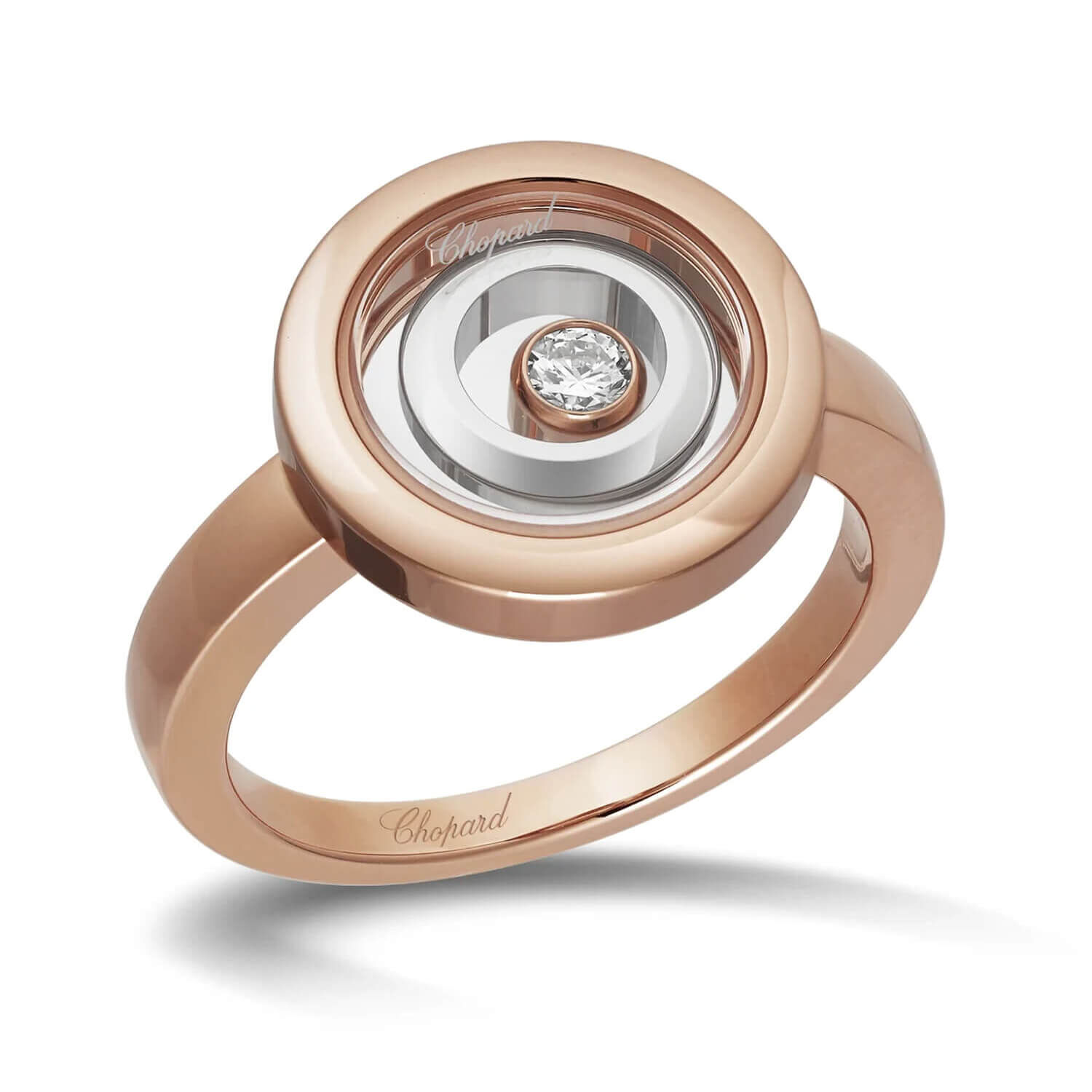 Chopard Happy Spirit White Rose Gold Diamond Ring