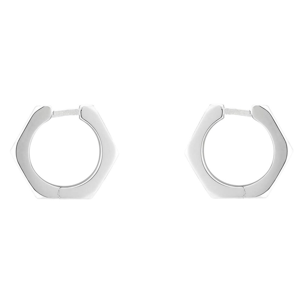 Gucci Trademark Hexagon Hoop Earrings