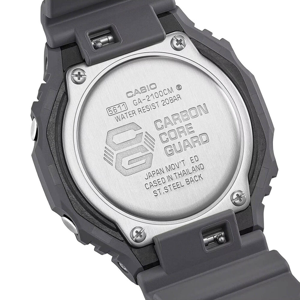 G-SHOCK Classic GA-2100 Series 48.5mm Black Dial Red & Gray Camouflage Resin Strap Watch