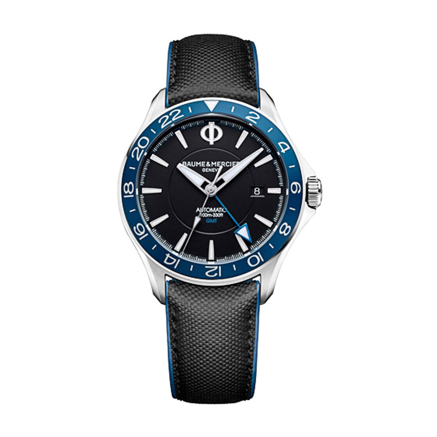 Baume Mercier Clifton Club Automatic GMT Black Blue 42mm Men s Watch