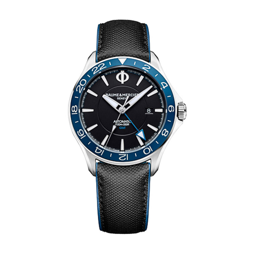 Baume & Mercier Clifton Club Automatic GMT Black & Blue 42mm Men's Watch