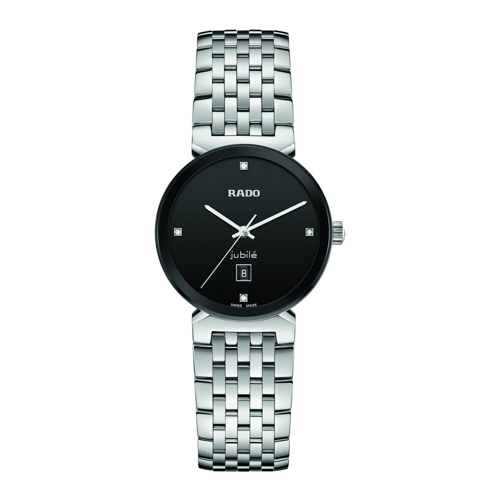 Rado Florence 30MM Black Diamond Dot Dial Steel Case Bracelet Watch image number 0