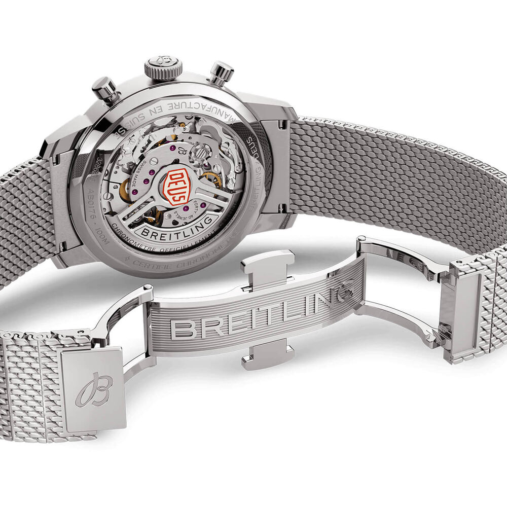 Breitling Top Time B01 Deus 41mm Black & White Dial Stainless Steel Bracelet Watch image number 4