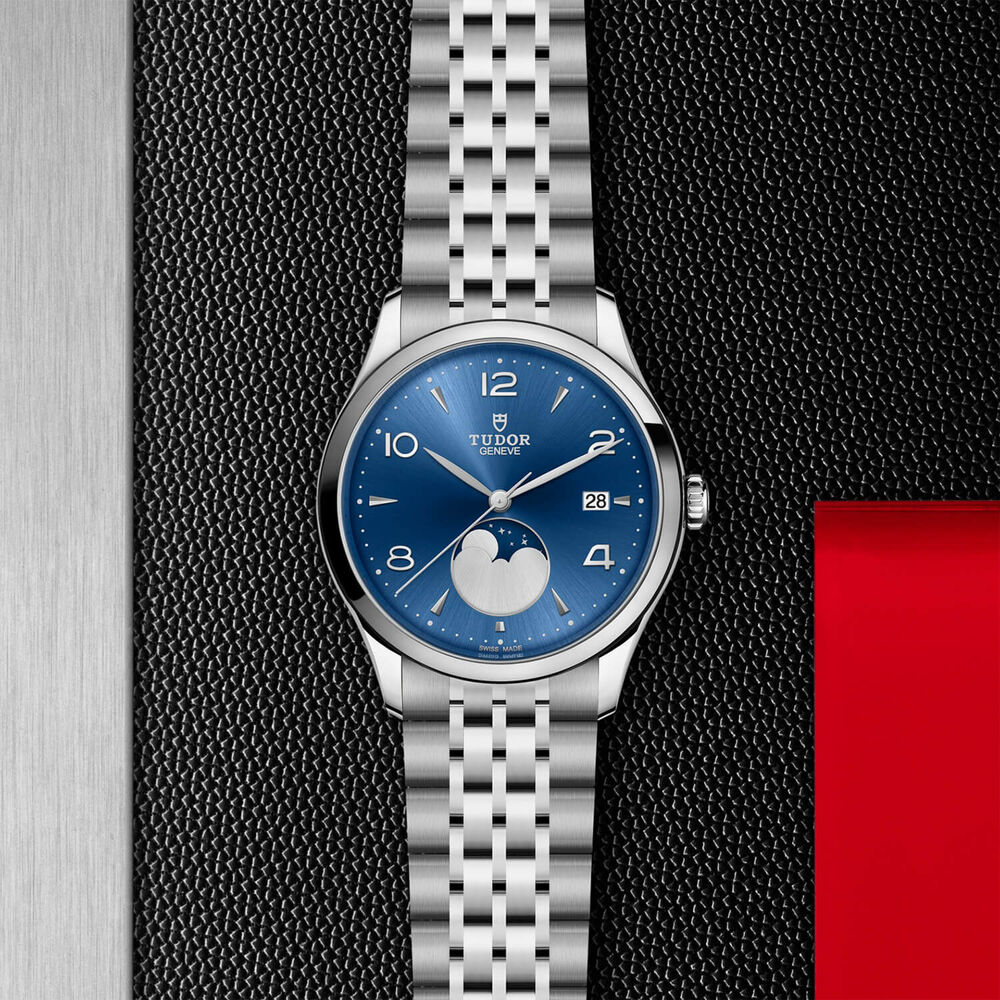 TUDOR 1926 Luna 39mm Blue Dial Steel Bracelet Watch image number 2