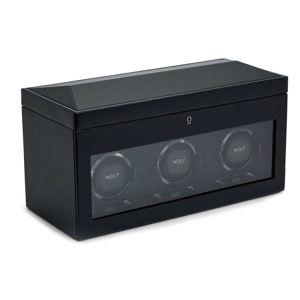 WOLF BRITISH RACING Triple Black Watch Winder image number 2