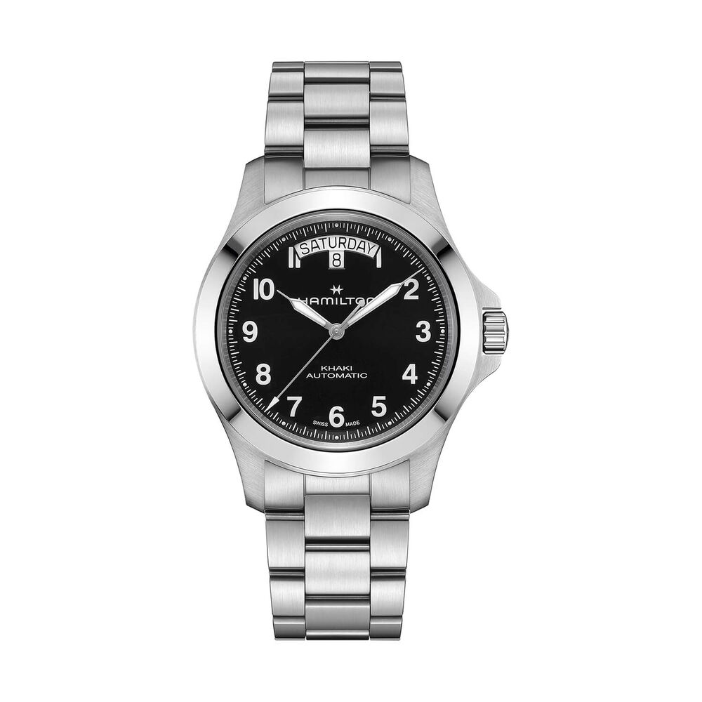 Hamilton Khaki Field King Day-Date 40mm Black Dial Steel Bracelet Watch