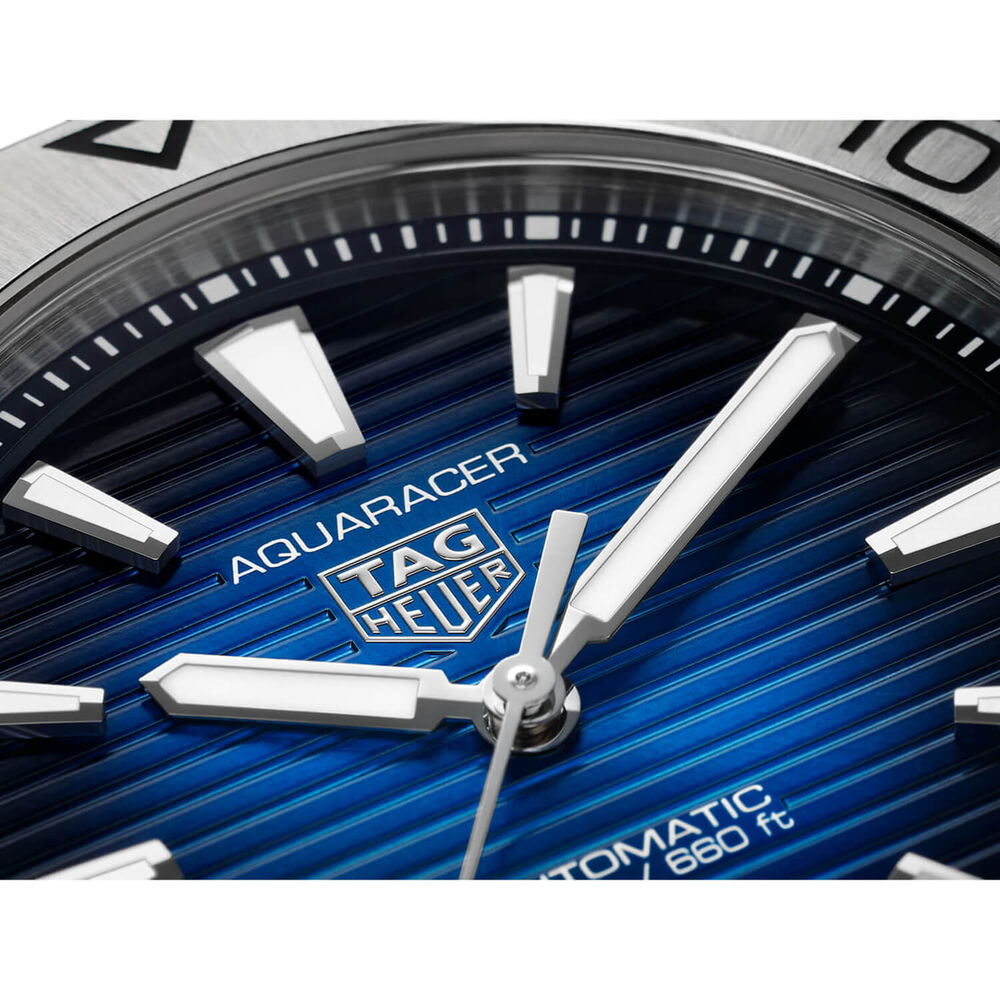 TAG Heuer Aquaracer Professional 200 Automatic 40mm Blue Smokey Dial Steel Case Bracelet Watch image number 6